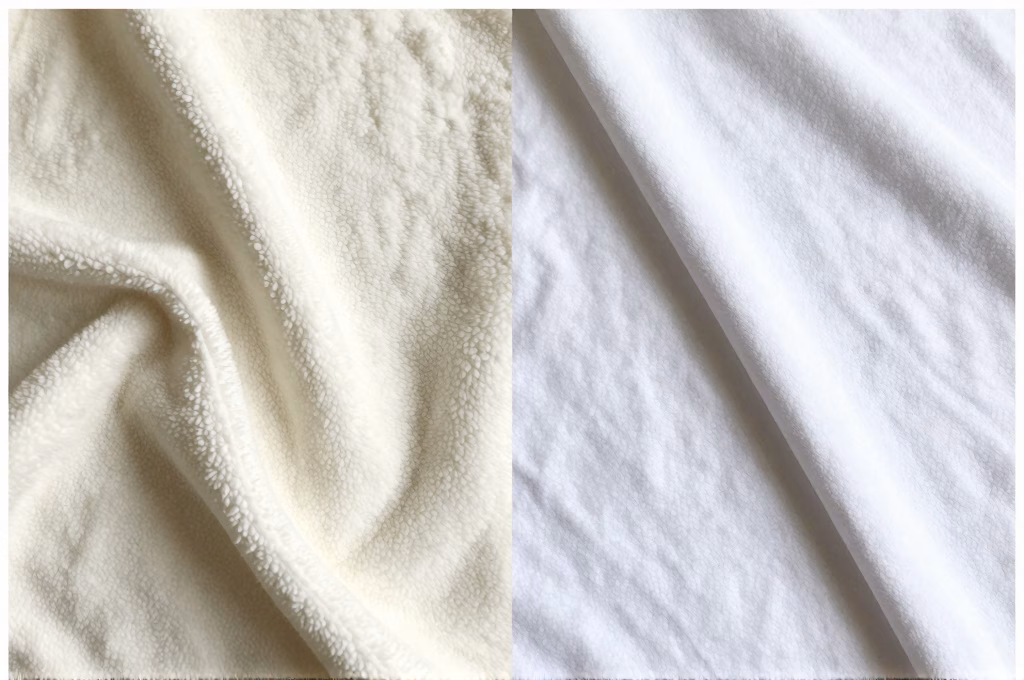 Comparatif matieres couvertures bebe laine polaire coton